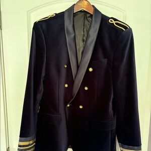 Zara Man velvet sailor’s blazer